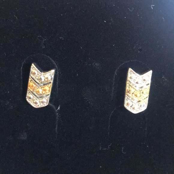 BIJOUX TERNER NECKLACE EARRINGS SET GOLD/SILVER - Picture 2 of 6